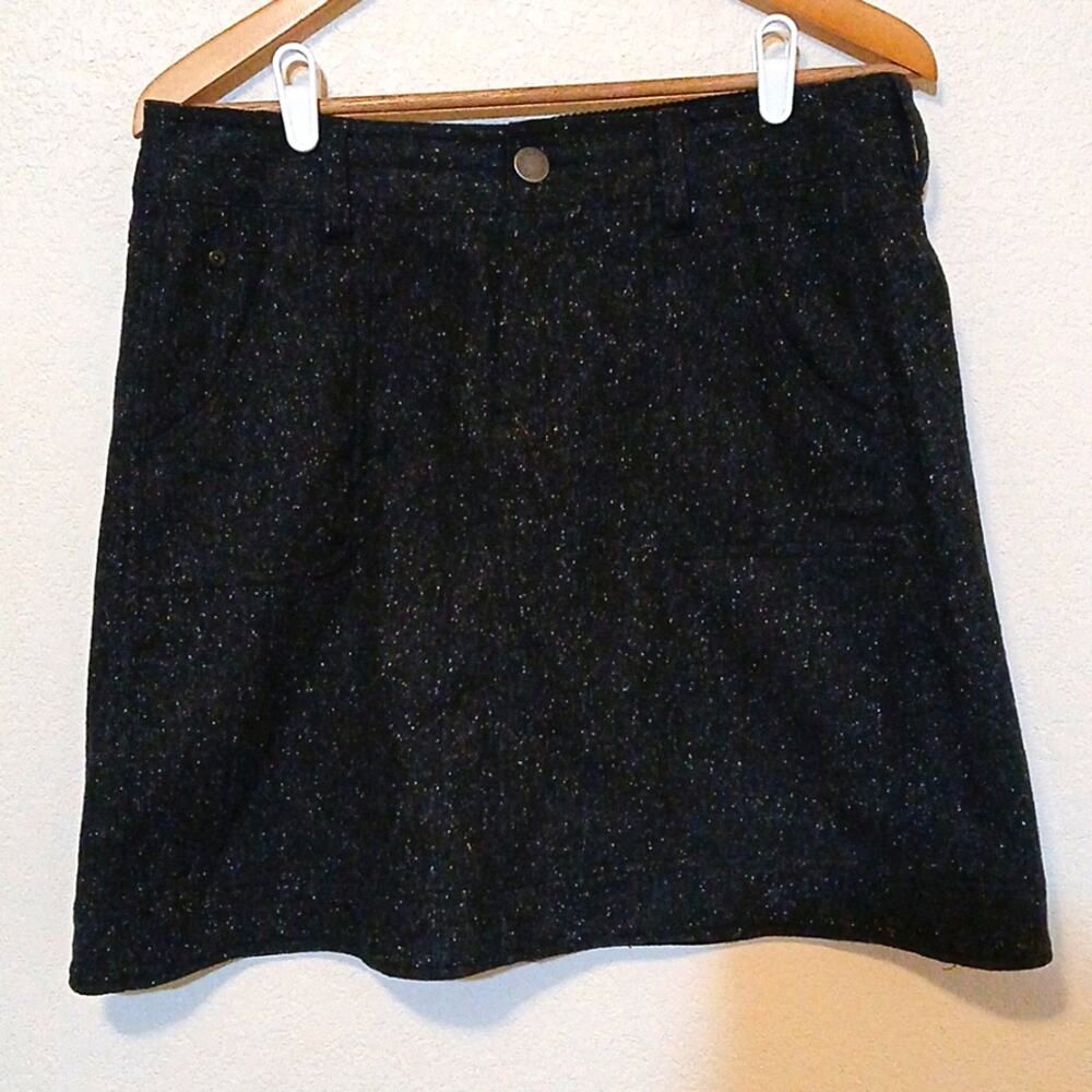 Woolrich wool blend onx gray tweed skirt